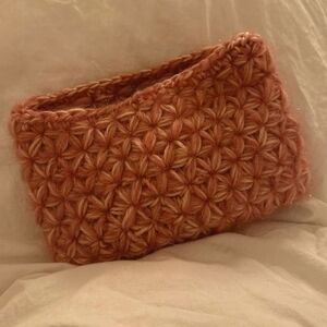Handcrafted Crochet Clutch - Orange